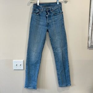 Levi's Blue Straight Jeans with High Waist